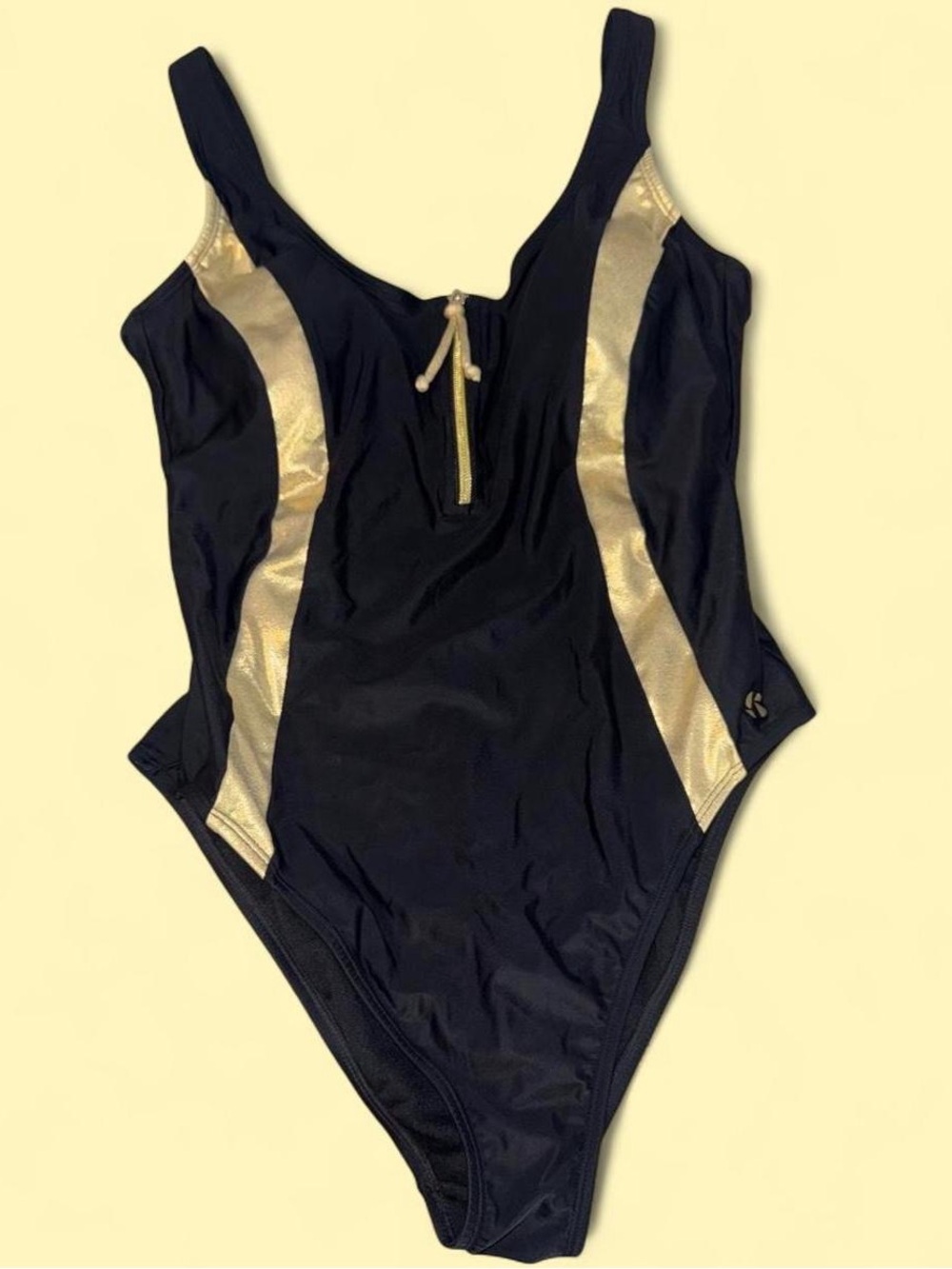 Sports Illustrated Swim Black and Gold One-Piece Swimsuit